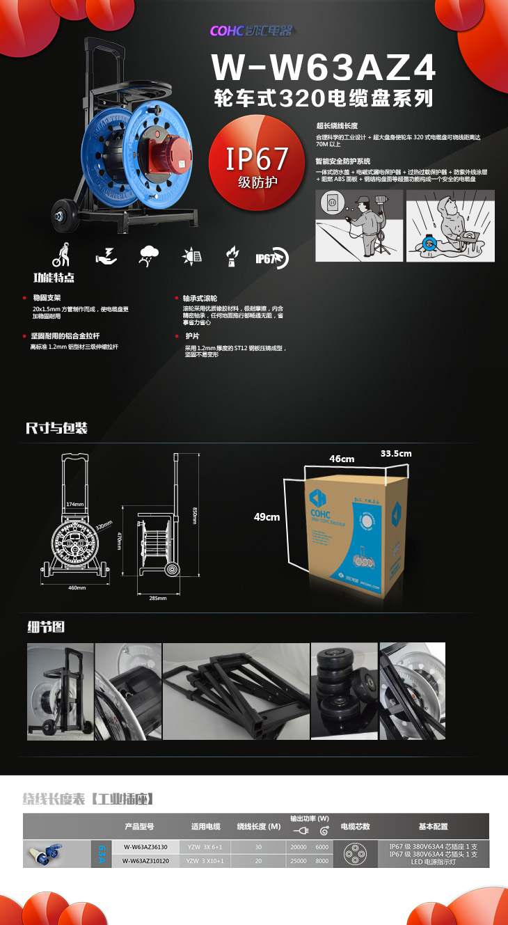 W-W63AZ4/轮车320电缆盘